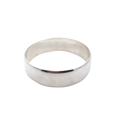 Half round bangle in sterling silver - 20mm wide