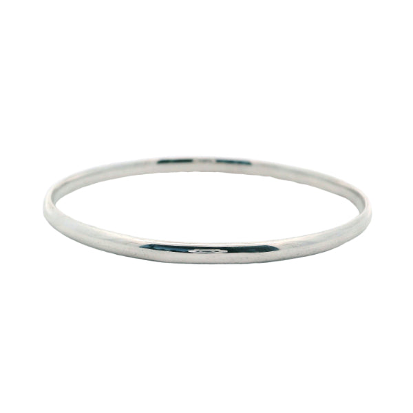 Child's plain bangle in sterling silver - 3mm wide