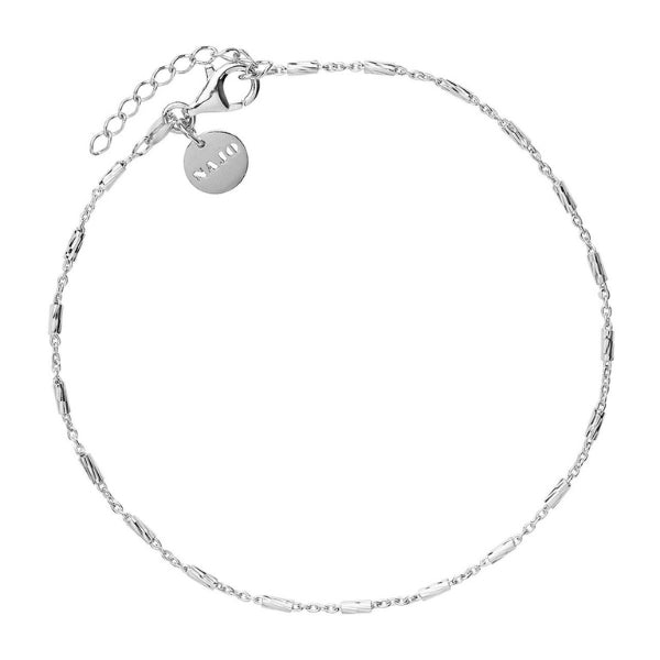 Najo - equilibrium chain and rod anklet in sterling silver - 23cm + 3cm ext