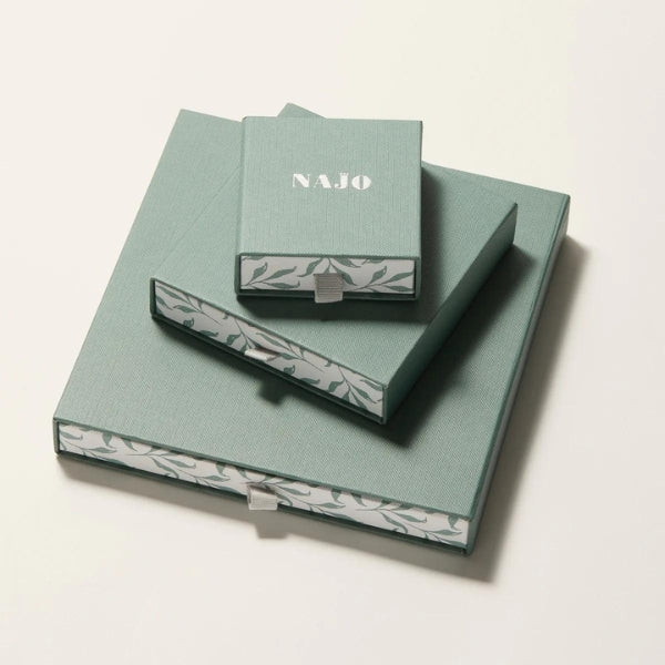 Najo - birdsong 2 strand chain and textured square bracelet in sterling silver - 18.5cm + 3cm ext