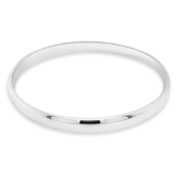 6mm wide Golf bangle in sterling silver - size 8.5