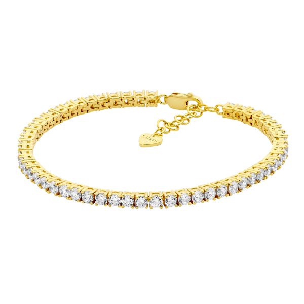 Gold plated silver CZ Tennis bracelet from Ellani