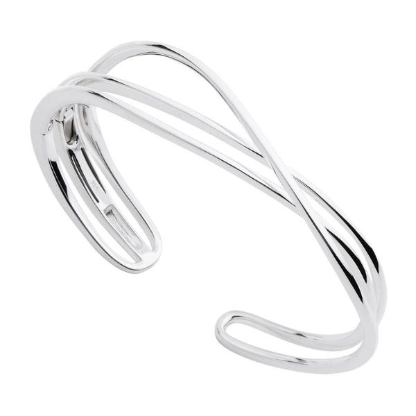 Hinged silver cuff bangle from Najo