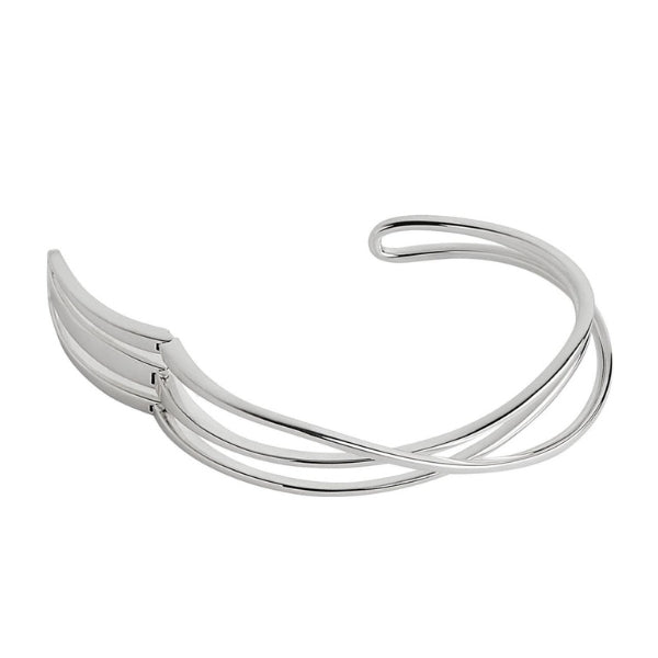 Hinged silver cuff bangle from Najo