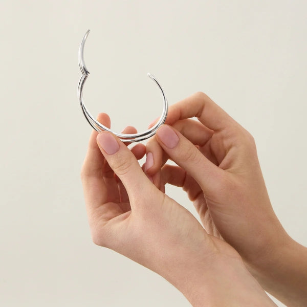 Hinged silver cuff bangle from Najo
