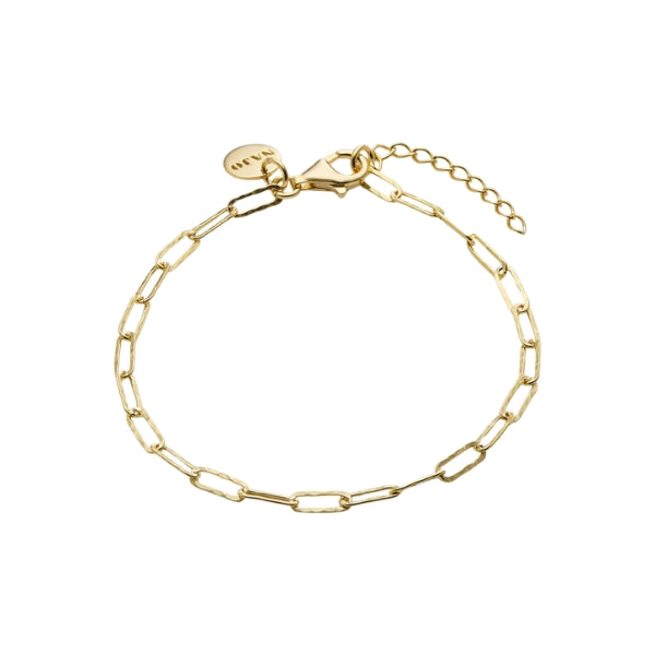 Najo - riviere bracelet in gold plated sterling silver - 18.5cm + 3cm extension