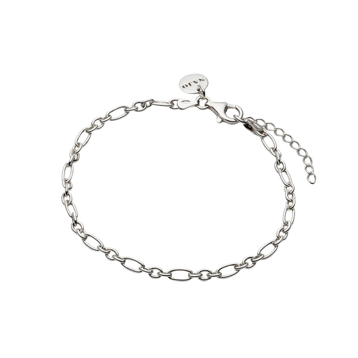 Najo - the daybreak blet with oval links in sterling silver - 18.5cm