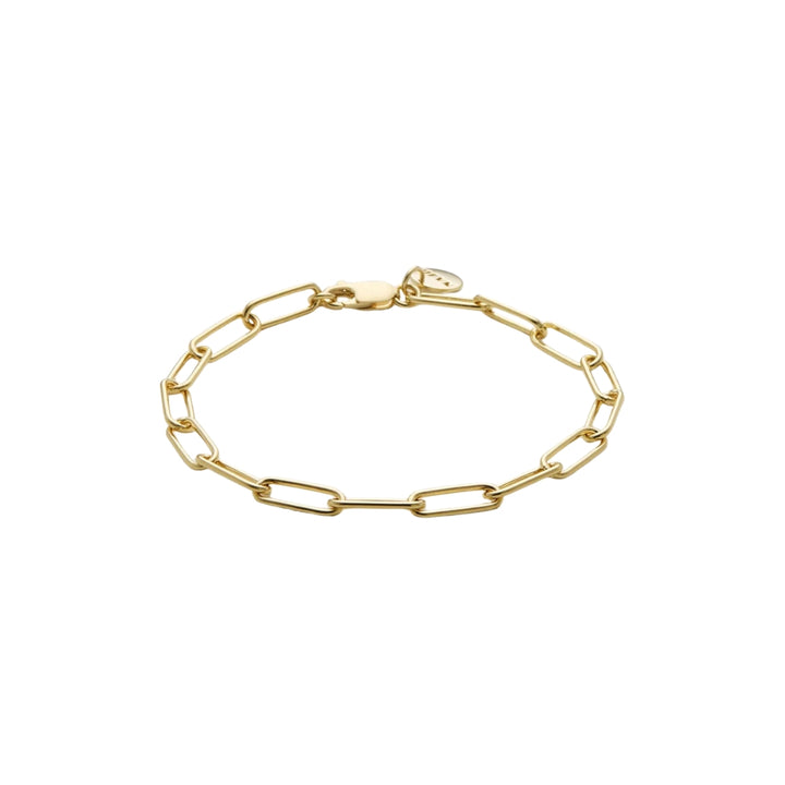 Najo - the vista rectangular link bracelet in gold plated sterling silver - 19.5cm