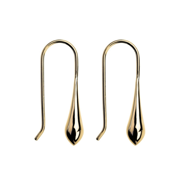 Najo - My silent tears teardrop hook earrings in gold plated sterling silver