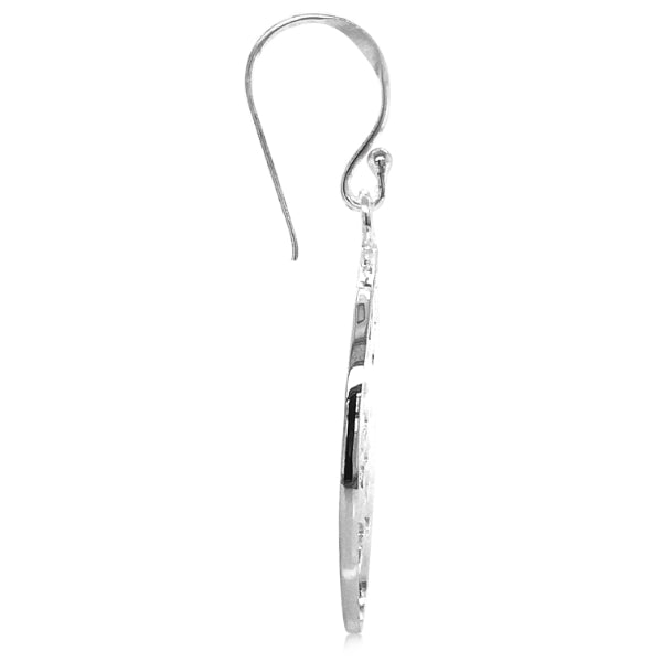 Tree of life drop errings in sterling silver