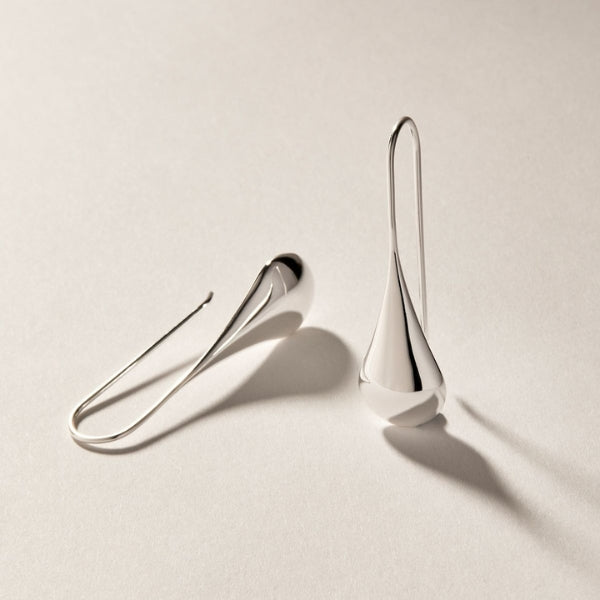 Najo - Weeping woman teardrop hook earrings in sterling silver
