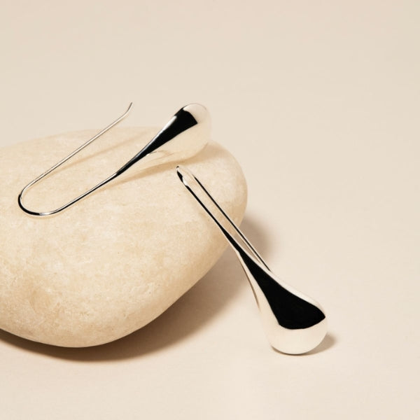 Najo - Weeping woman teardrop hook earrings in sterling silver
