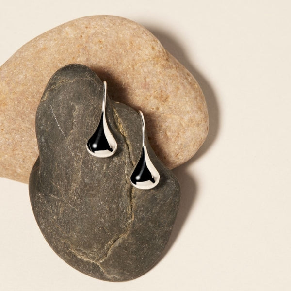 Najo - Baby tears drop earrings in sterling silver 8x18mm