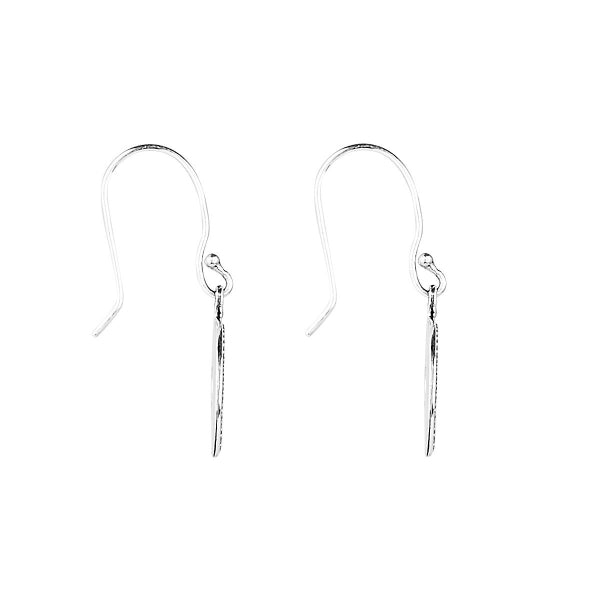 Najo - Trail oxidised beaded disc hook earrings in sterling silver