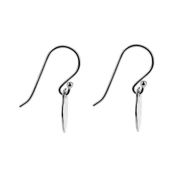 Najo - Rabble beaten disc hook earrings in sterling silver