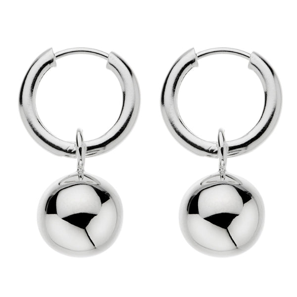 Najo - On and off hoop and ball earrings in sterling silver 12mm