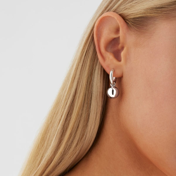 Najo - On and off hoop and ball earrings in sterling silver 12mm