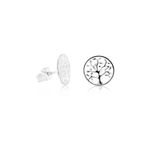 Tree of life stud earrings in sterling silver