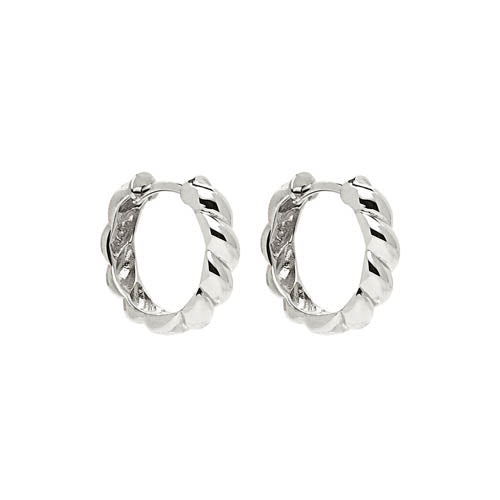 Najo - Zippy twist hoop earrings in sterling silver