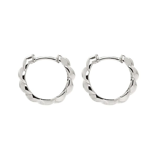 Najo - Zippy twist hoop earrings in sterling silver