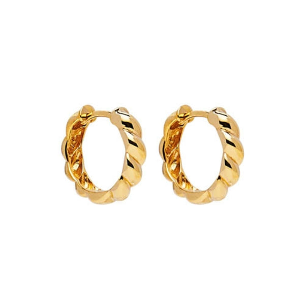 Najo - Zippy twist hoop earrings in gold plated sterling silver