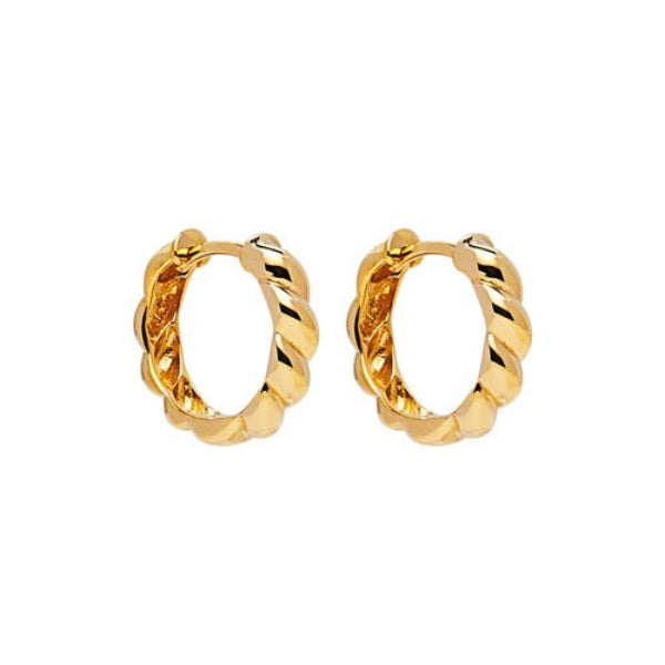 Zippy Twist Hoops - Gold plated Silver