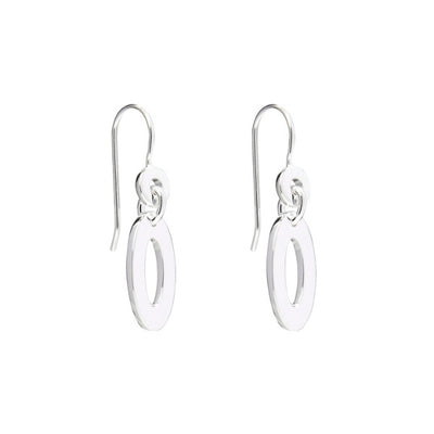 Najo - Oval drop earrings in sterling silver