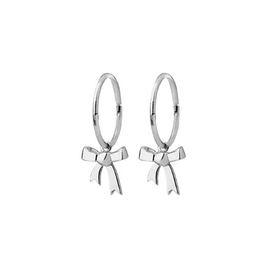 Karen Walker bow sleeper earrings in sterling silver