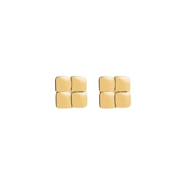 Najo - Weave stud earrings in gold palted sterling silver
