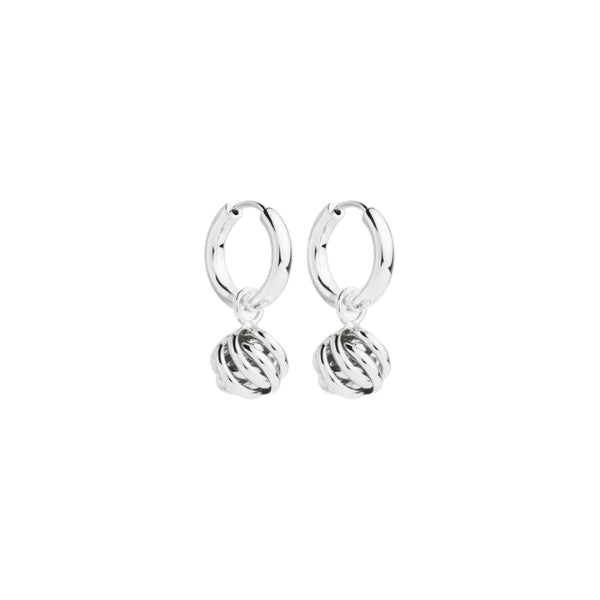 Najo - Nest huggie earrings with nest bead in sterling silver