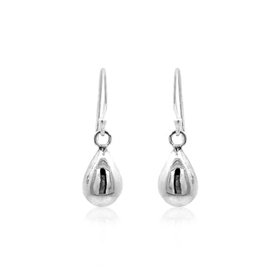 Silver teardrop earrings in sterling silver