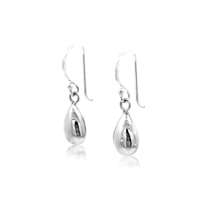 Silver teardrop earrings in sterling silver