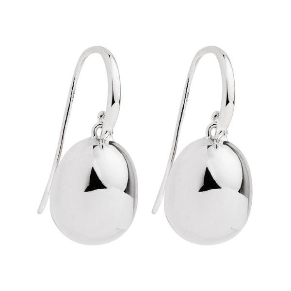 Najo - Egg shaped drop earrings in sterling silver