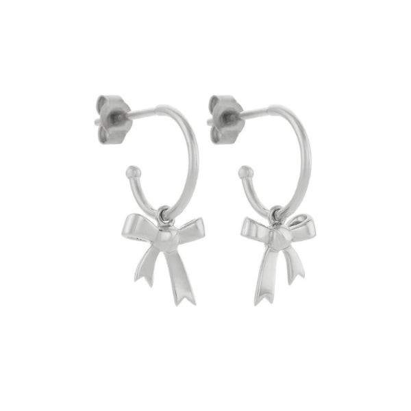 Karen Walker hoop earrings with ribbon bows