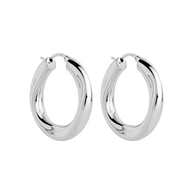 Najo - Dune hoop earrings in sterling silver