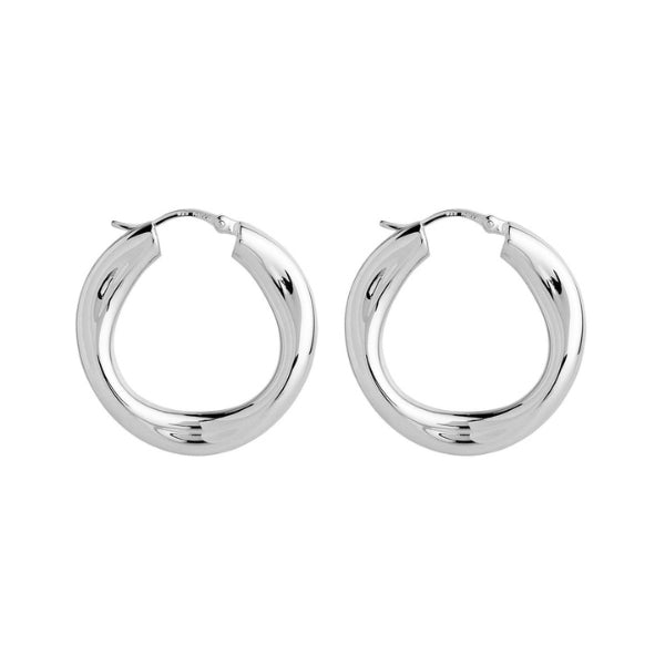 Najo - Dune hoop earrings in sterling silver