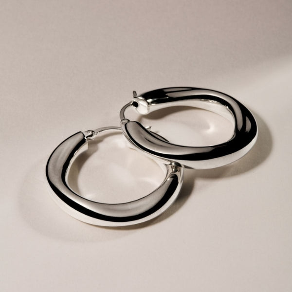 Najo - Dune hoop earrings in sterling silver