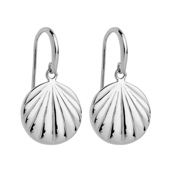Najo fan disc hook earrings in sterling silver