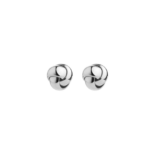 6mm round flower bud earrings in sterling silver