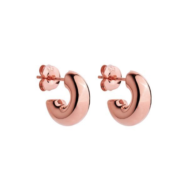 Najo - Moonbows half-hoop earrings in rose plated sterling silver
