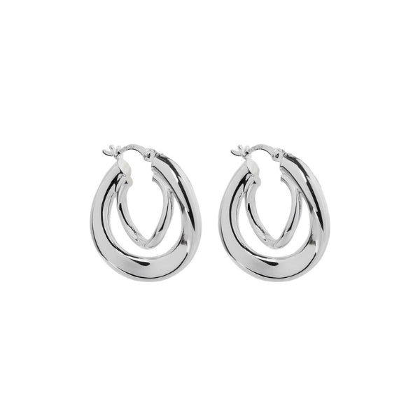 Najo - Baby strudel double hoop earrings in sterling silver