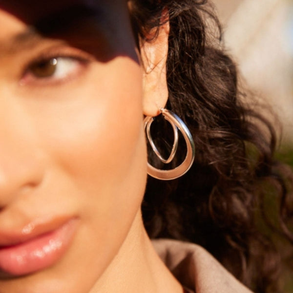 Najo - Baby strudel double hoop earrings in sterling silver