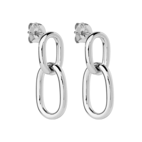 Najo - Mermaid double link drop earrings in sterling silver