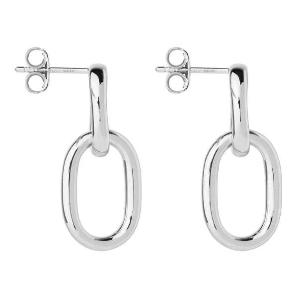 Najo - Mermaid double link drop earrings in sterling silver