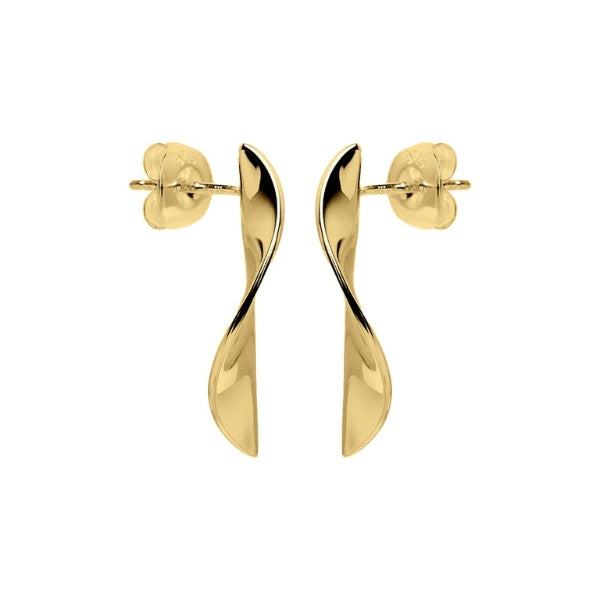 Najo - Ocean trail drop earrings in gold palted sterling silver