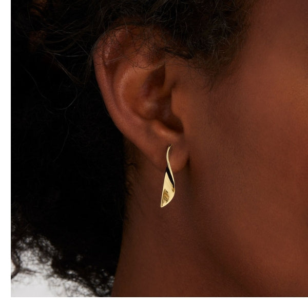 Najo - Ocean trail drop earrings in gold palted sterling silver