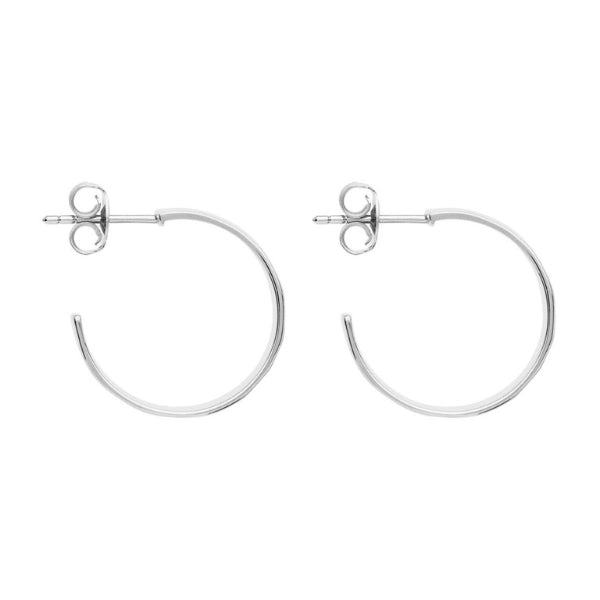 Najo - La Dolce Vita beaten hoop earrings in sterling silver