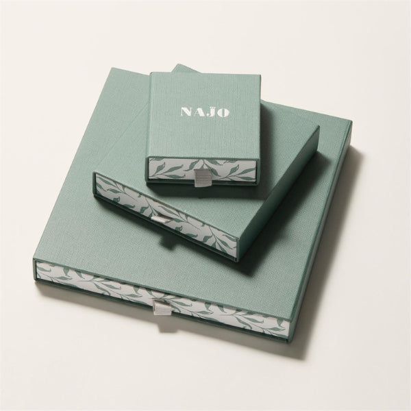 Najo - La Dolce Vita beaten hoop earrings in sterling silver