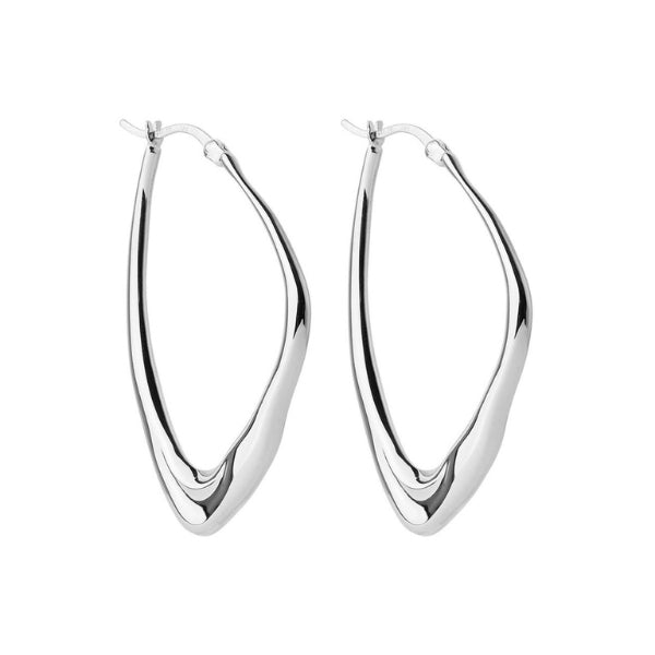 Najo - Capri triangular hoop earrings in sterling silver