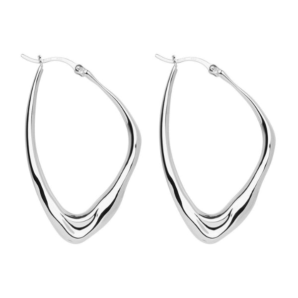 Najo - Capri triangular hoop earrings in sterling silver